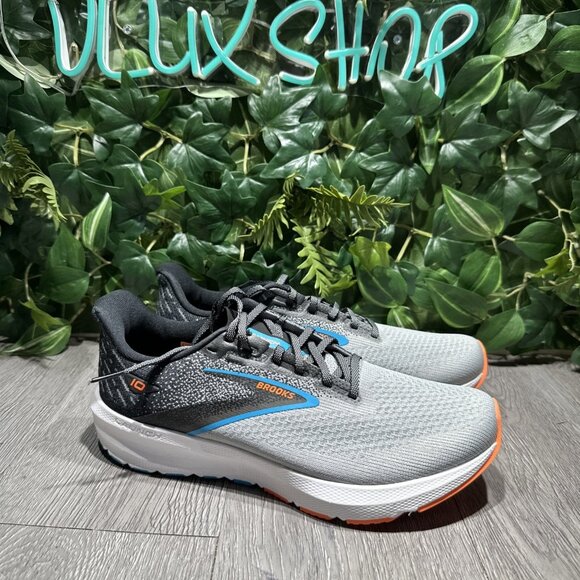 Size 9 - Brooks Launch 10 Black Gray Blue Orange Running Shoe Men SAMPLE main image 7